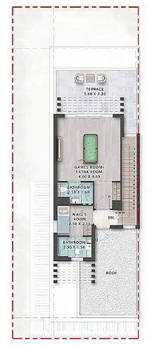 DAMAC island 2 twin villa roof floor plan