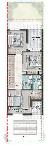damac island 2 townhouse first floor plan